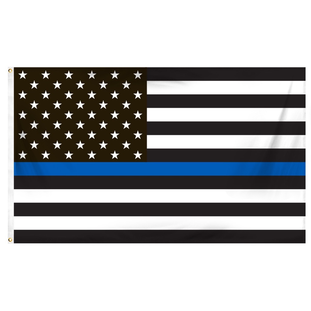 Blue lives matter American flag